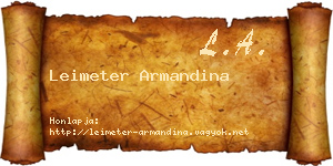 Leimeter Armandina névjegykártya
